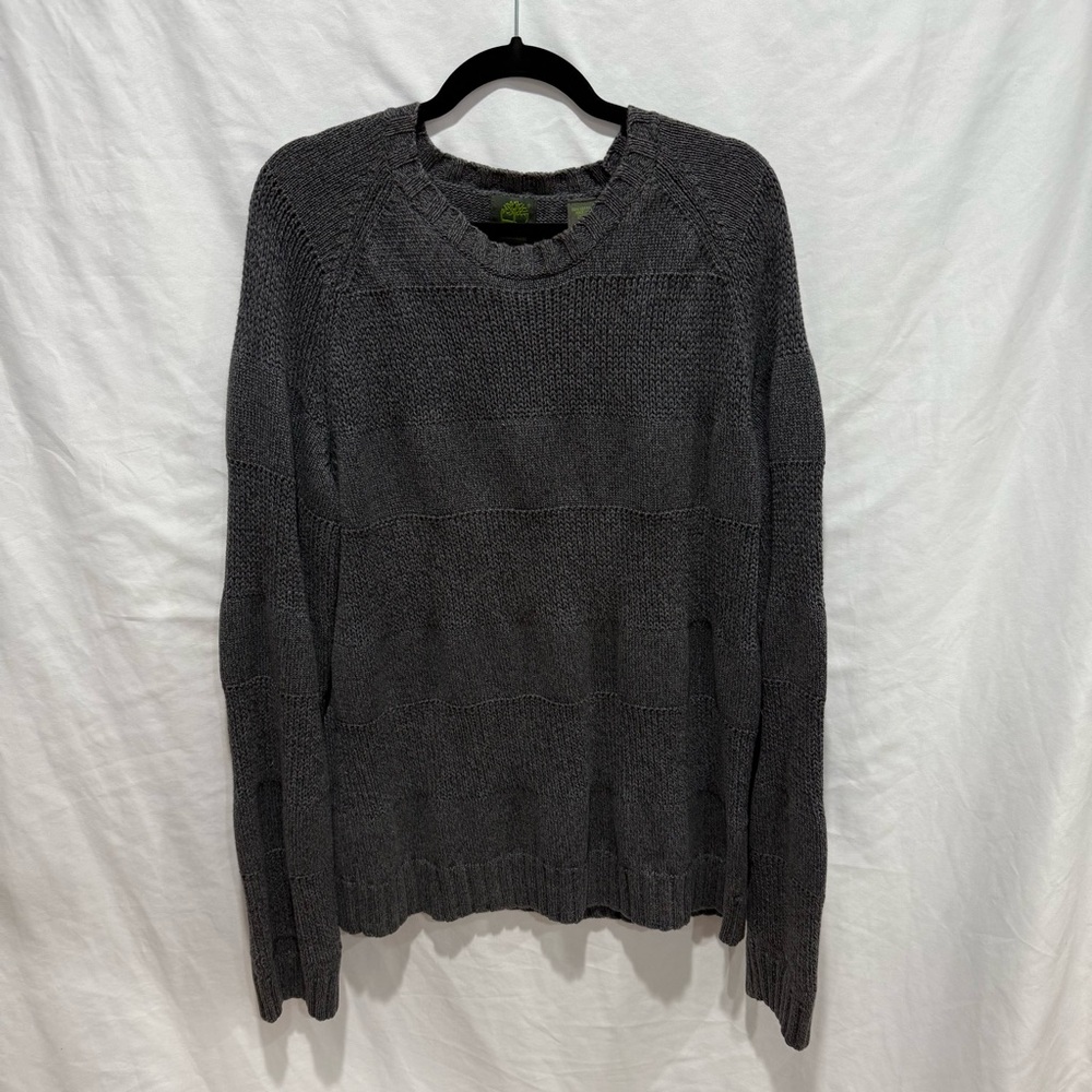 Timberland Dark Gray Knit‎ Cotton Sweater Men’s Large Streetwear Layering Casual